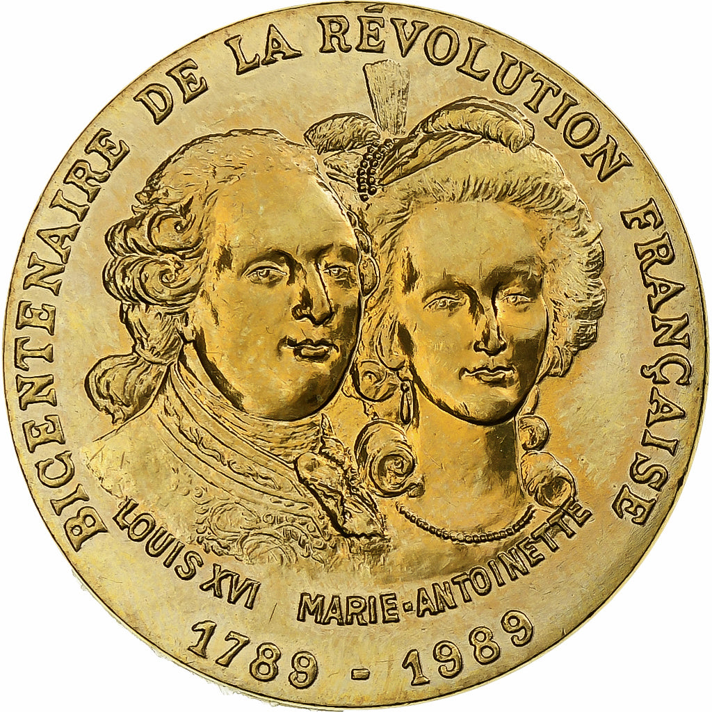 Francia, medalla, Louis XVI & Marie-Antoinette, Bicentenaire de la Révolution