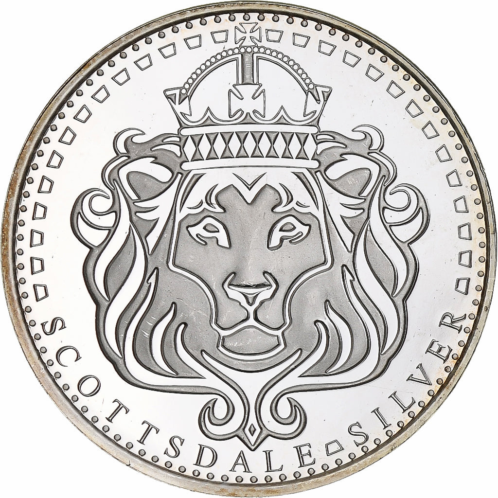 United States, 1 Troy Oz, Silver Lion, 2010, Scottsdale, Silver, MS(64)