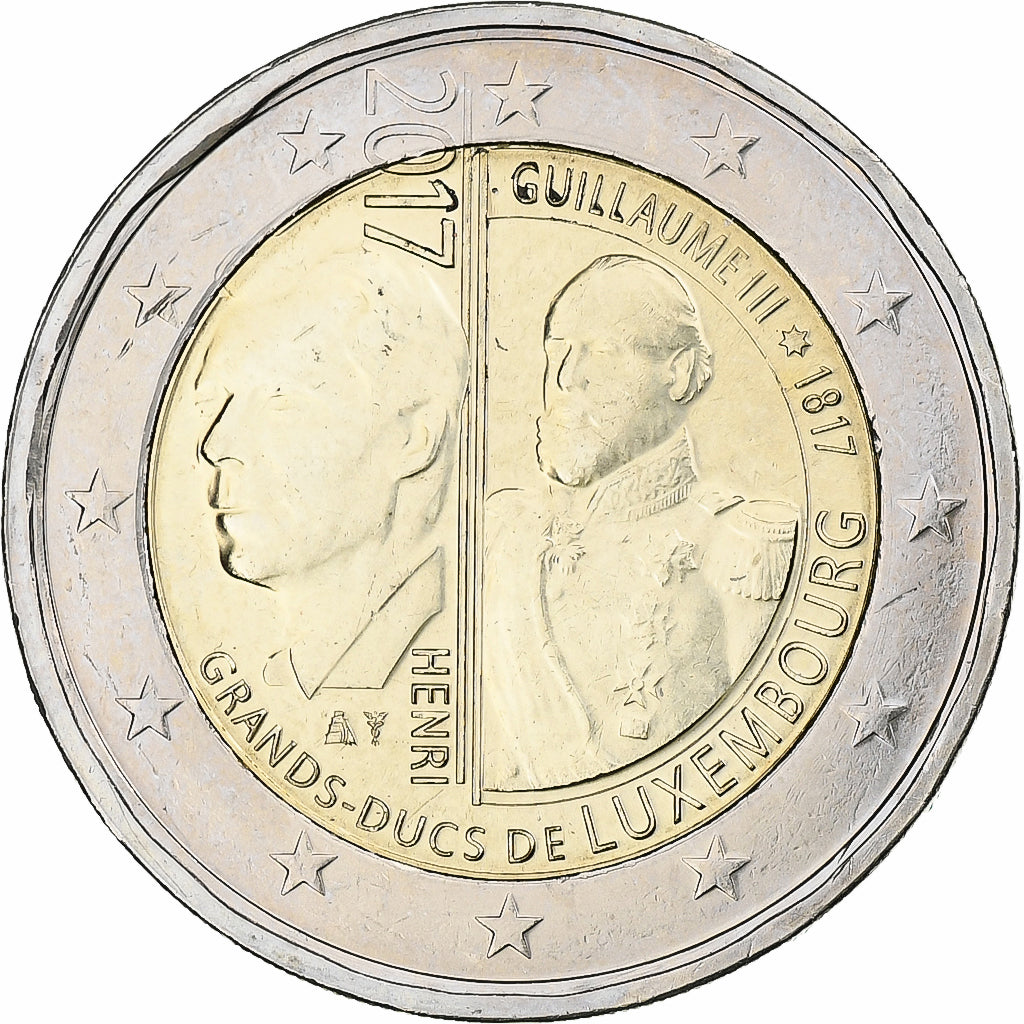 Luxemburg, 2 Euro, Guillaume III, 2017, Utrecht, UNZ+, Bi-Metallic, KM:148
