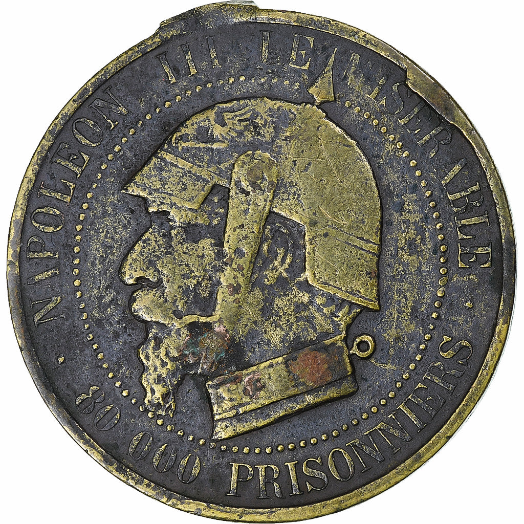 Francia, Monnaie satirique, Napoléon III, Satirique, Bataille de Sedan, BB