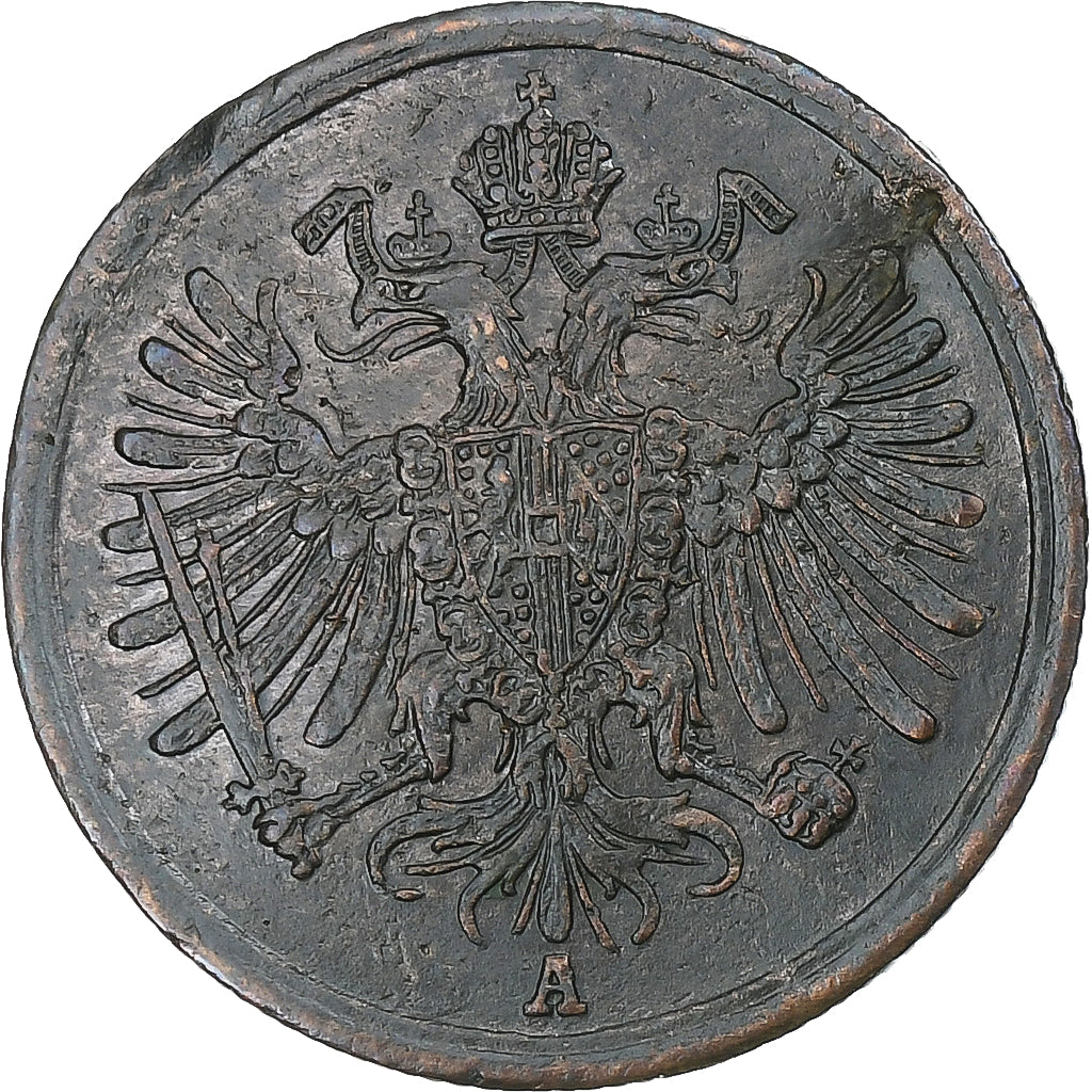 Italien, LOMBARDY-VENETIA, Franz Joseph I, 5/10 Soldo, 1862, Vienna, VZ, Kupfer