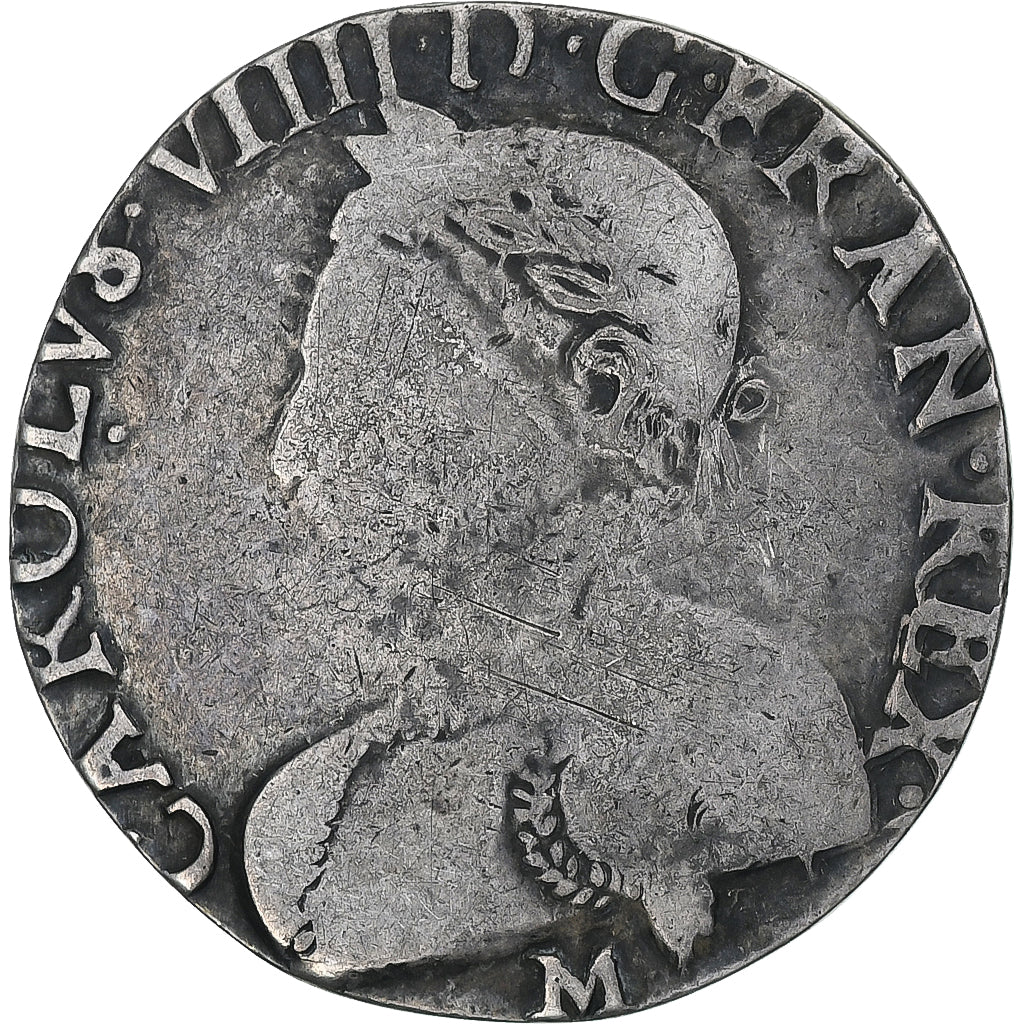 Frankreich, Charles IX, Teston, 1567, Toulouse, 2nd type, S+, Silber