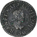 Francia, Louis XIII, Denier Tournois, 1615, Amiens, Rare, MBC, Cobre, CGKL:268