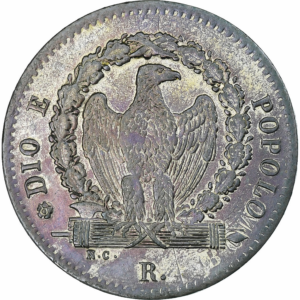 Italy, ROMAN REPUBLIC, 8 Baiocchi, 1849, Rome, Billon, AU(55-58), KM:25