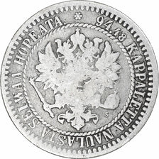 Finland, Alexander II, Markka, 1866, Helsinki, Silver, VF(20-25), KM:3.1