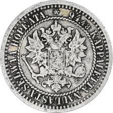 Finland, Alexander II, Markka, 1866, Helsinki, Silver, EF(40-45), KM:3.1