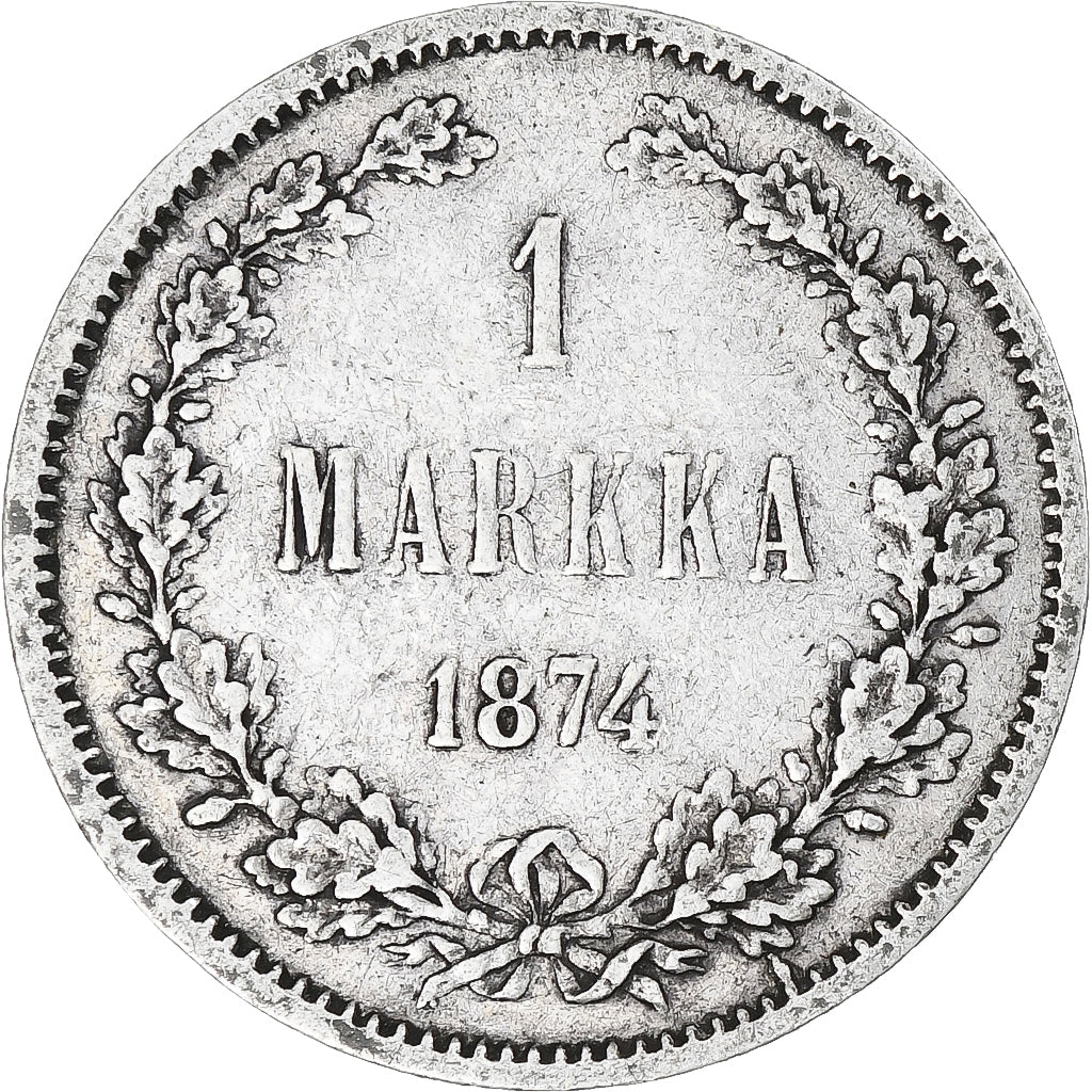 Monnaie, Finlande, Alexander II, Markka, 1874, Helsinki, TTB+, Argent, KM:3.2
