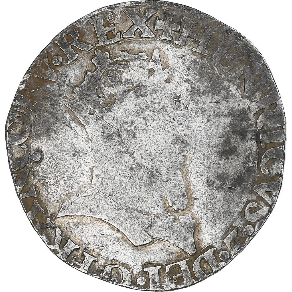 Francia, Henri II, 1/2 teston à la tête couronnée, 1549, Paris, Very rare