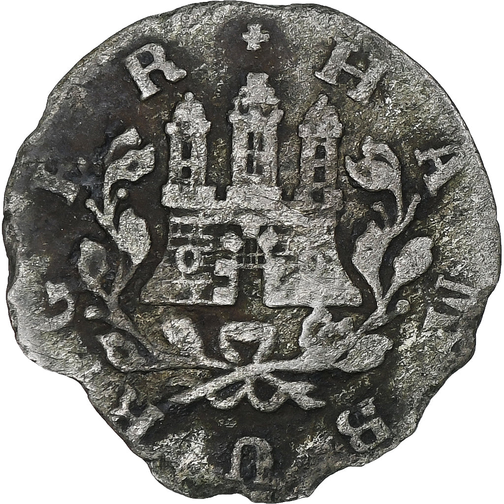 Germany, HAMBURG, 1 Schilling, 1738, Hamburg, Billon, VF(30-35)