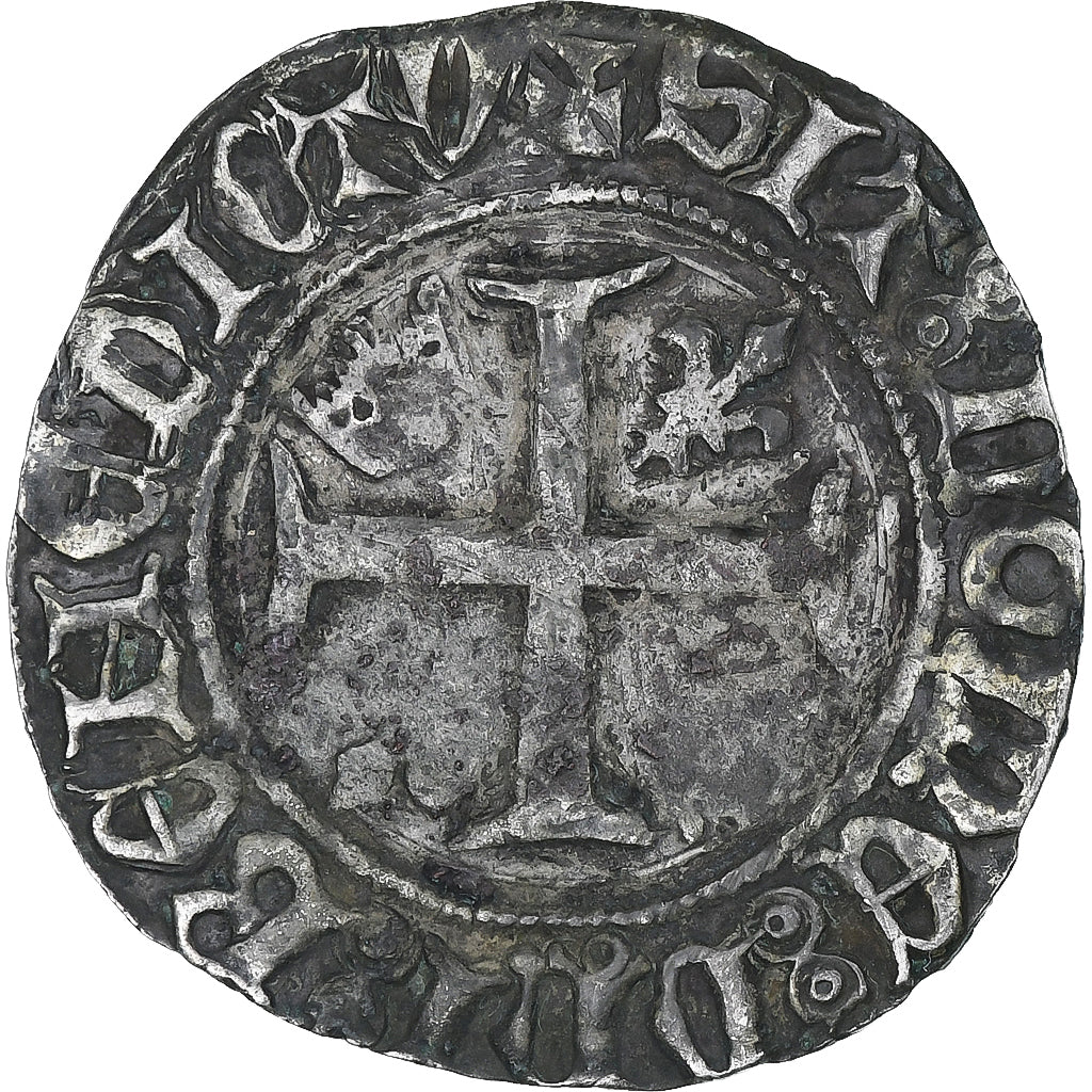 Frankrijk, Charles VI, Blanc Guénar, 1411-1420, La Rochelle, 4th emission