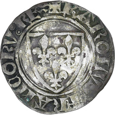 Francia, Charles VI, Blanc Guénar, 1389-1420, Cremieu, 2nd Emission, Biglione