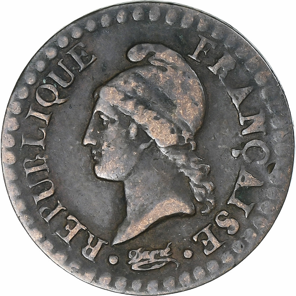 Francia, 1 Centime, Dupré, AN 7, Paris, Bronzo, MB+, Gadoury:76