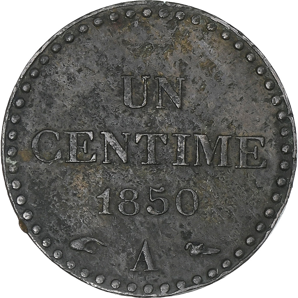 Francia, 1 Centime, Dupré, 1850, Paris, Bronzo, BB+, Gadoury:84
