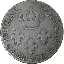 FRENCH GUIANA, Louis XVI, 2 Sous, 1789, Paris, Copper, VF(20-25)