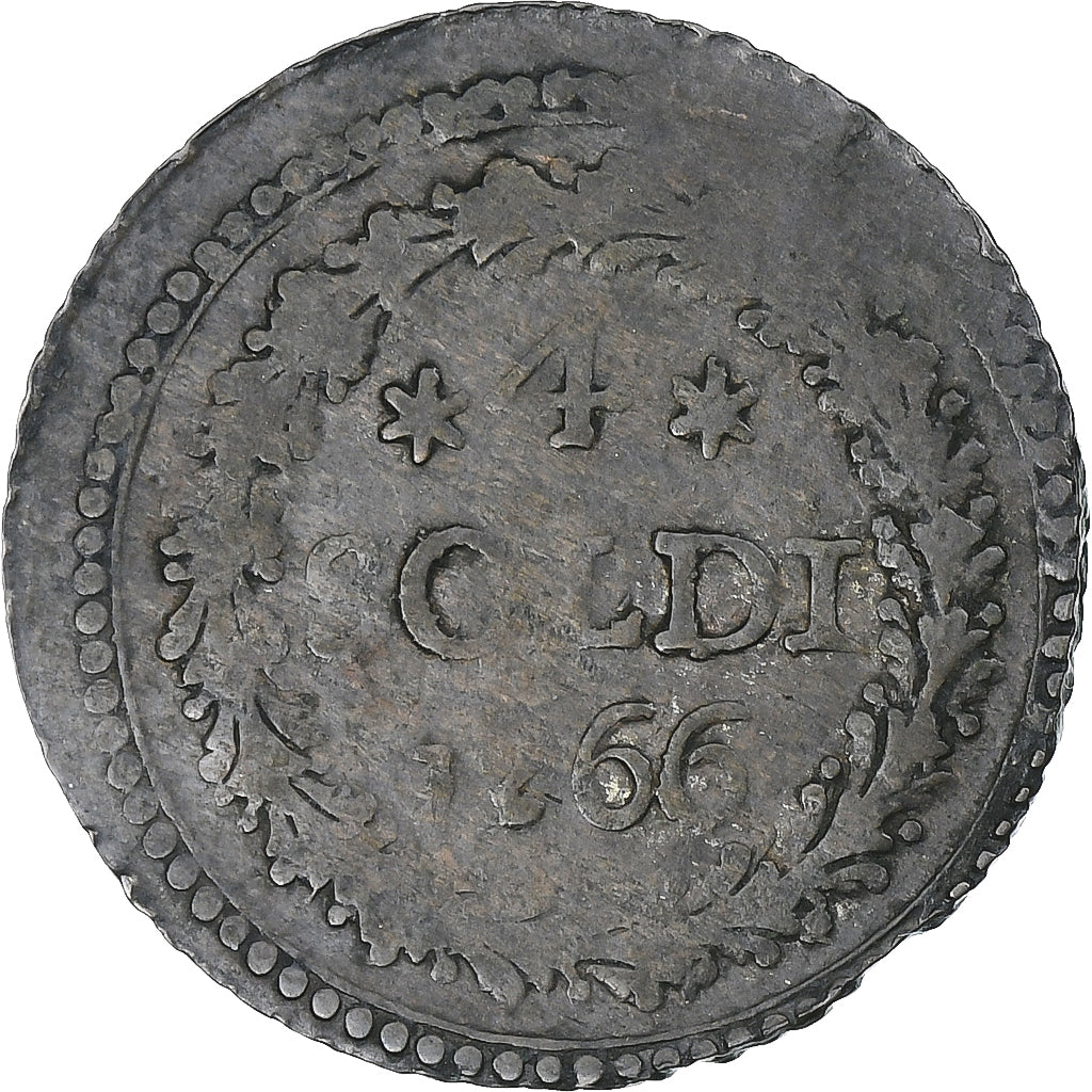 Francia, République corse, Pascal Paoli, 4 Soldi, 1766, Murato, Biglione, MB+