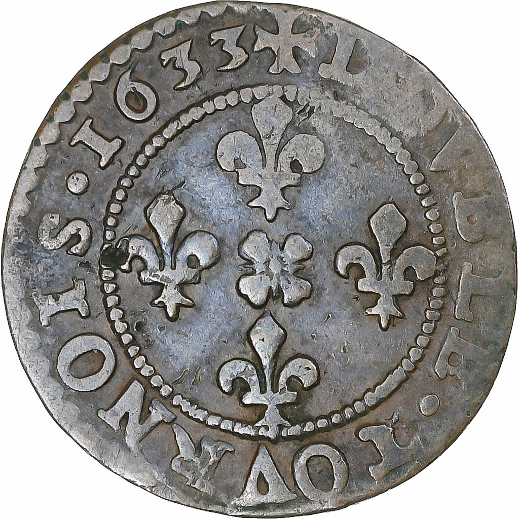 Francia, Seigneurie de Cugnon, Jean-Théodore, Double Tournois, 1633, Cugnon