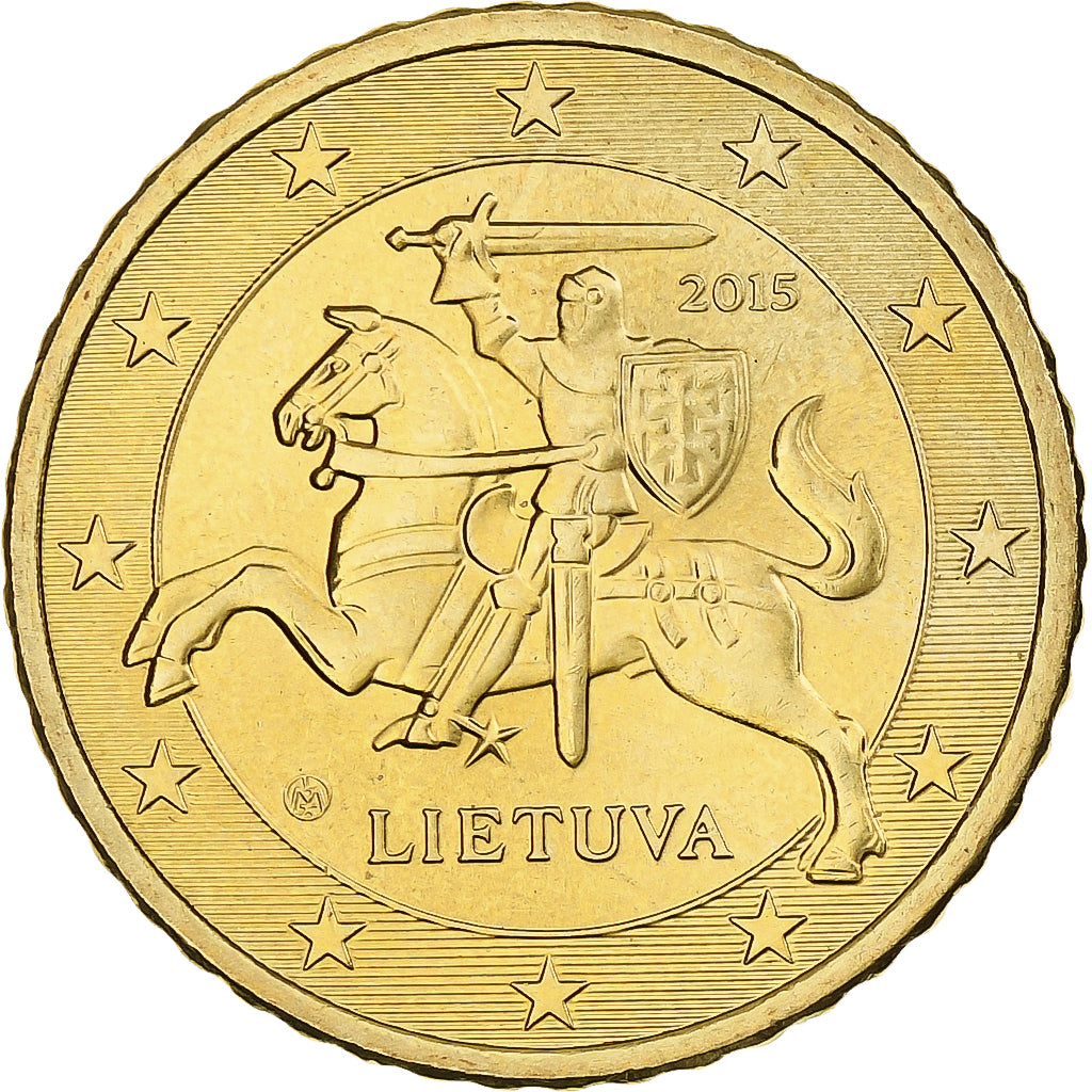 Lithuania, 50 Euro Cent, 2015, Vilnius, BU, MS(65-70), Nordic gold, KM:210