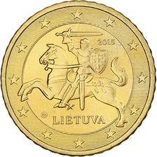 Lithuania, 50 Euro Cent, 2015, Vilnius, BU, MS(65-70), Nordic gold, KM:210