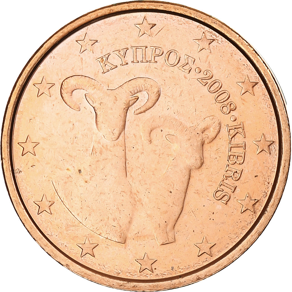 Cyprus, 2 Euro Cent, 2008, BU, FDC, Copper Plated Steel, KM:79