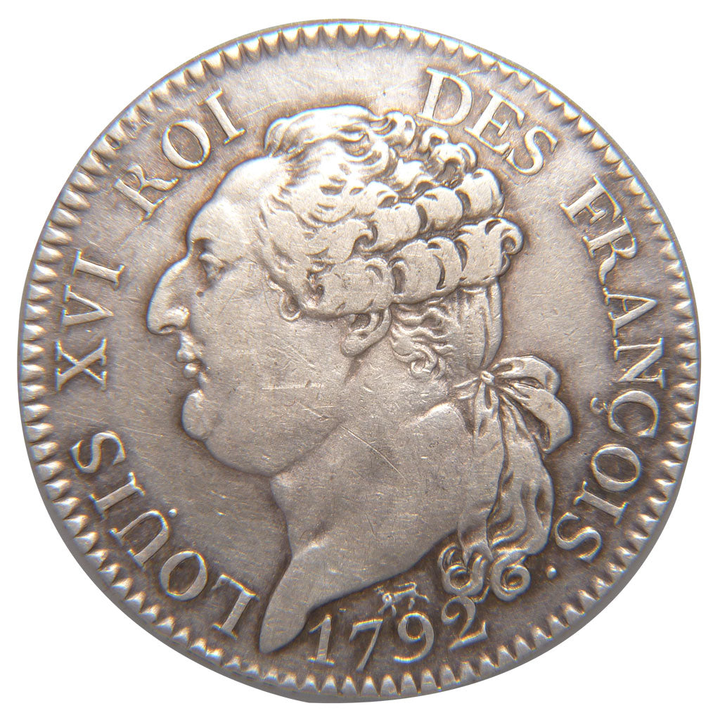FRANCE, ½ écu de 3 livres françois, 1/2 Ecu de 3 Livres, 1792, Paris, AU(50-53),