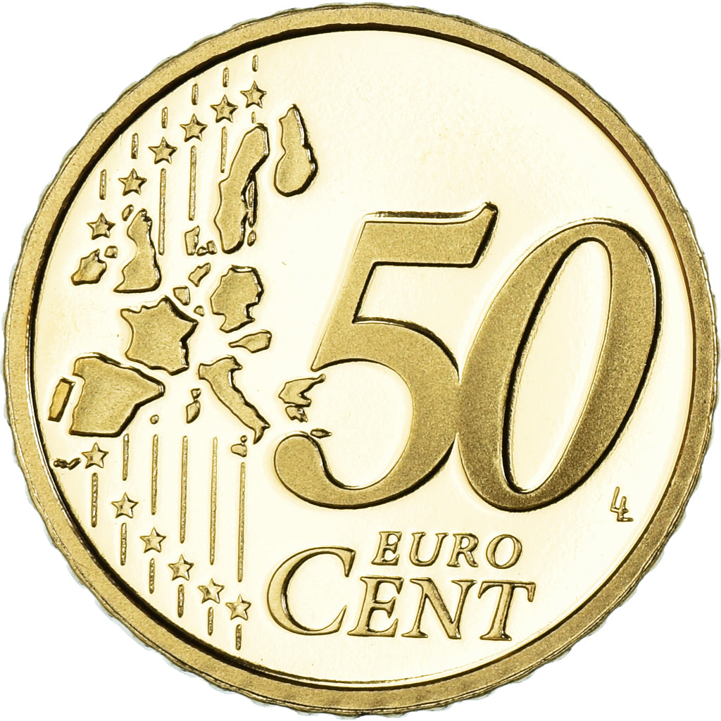 Holandia, 50 Euro Cent, 2000, Utrecht, BE, MS(65-70), Mosiądz, KM:239