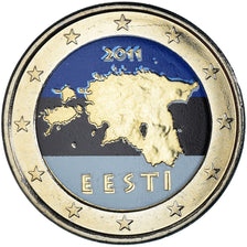 Estonia, 2 Euro, 2011, Colorized, BB+, Bi-metallico, KM:68