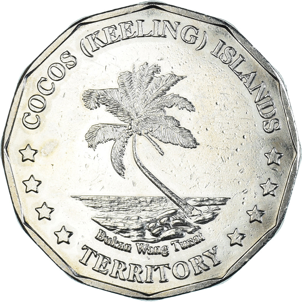 Coin, COCOS (KEELING) ISLANDS, 50 Cents, 2004, Roger Williams, Massachusetts