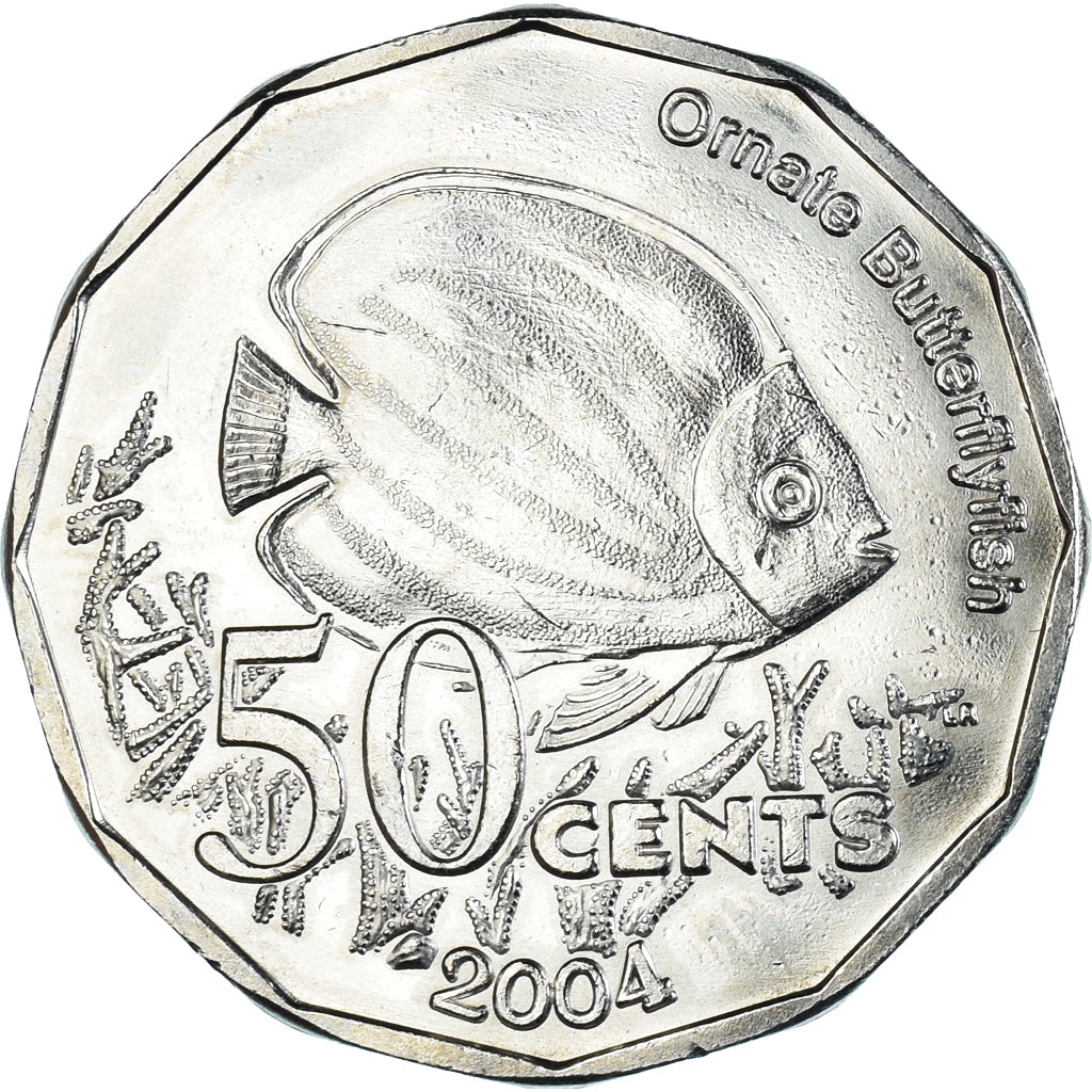 Coin, COCOS (KEELING) ISLANDS, 50 Cents, 2004, Roger Williams, Massachusetts