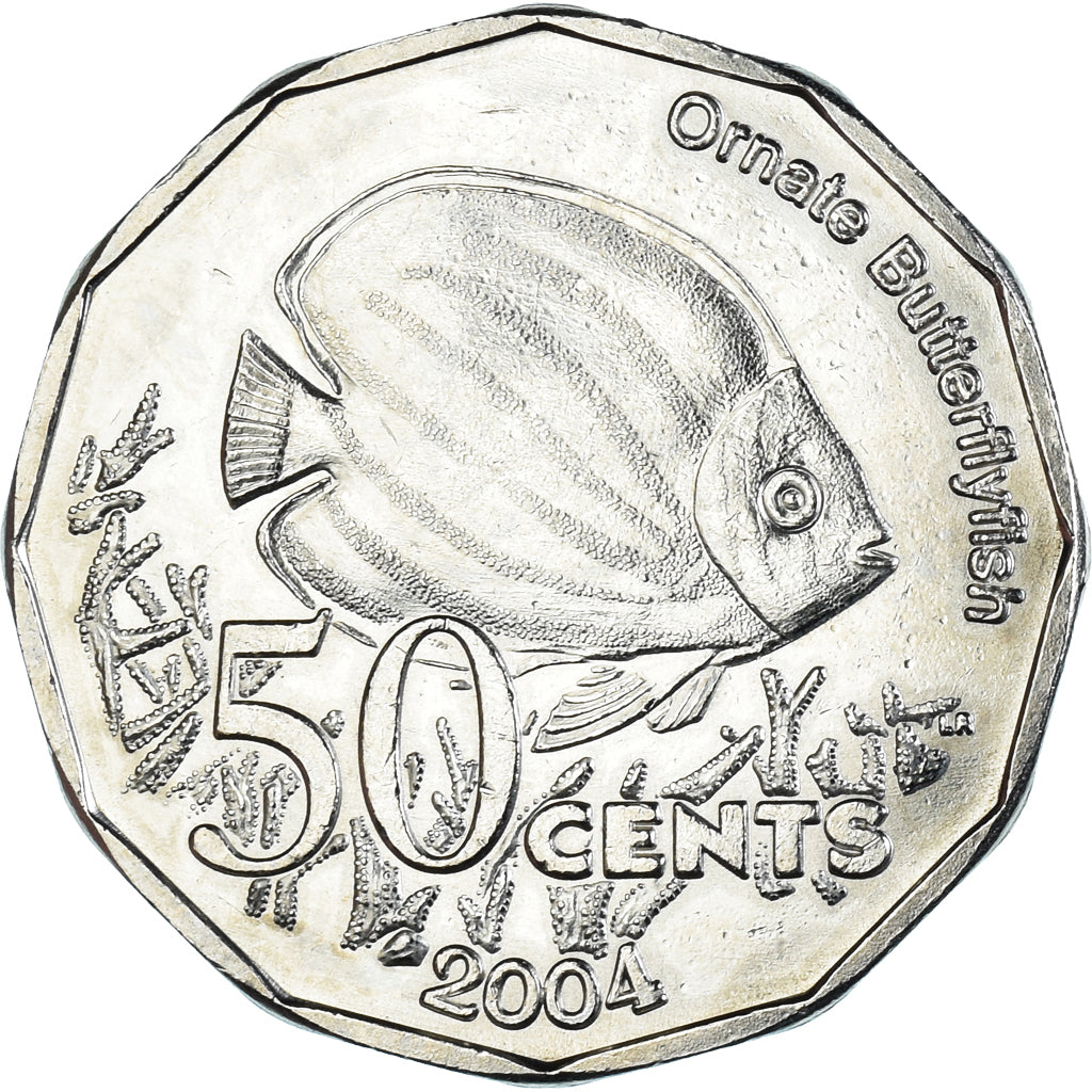 Coin, COCOS (KEELING) ISLANDS, 50 Cents, 2004, Roger Williams, Massachusetts