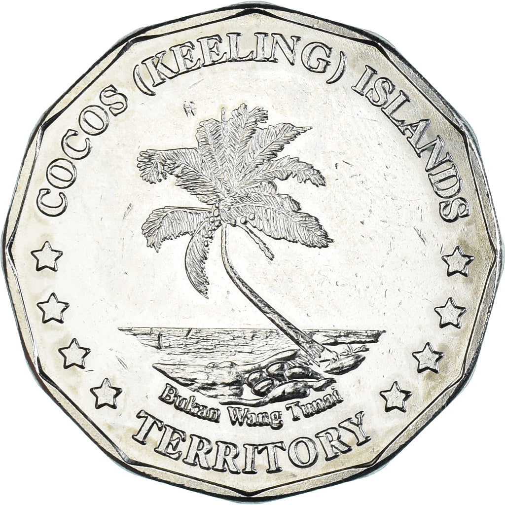 Coin, COCOS (KEELING) ISLANDS, 50 Cents, 2004, Roger Williams, Massachusetts