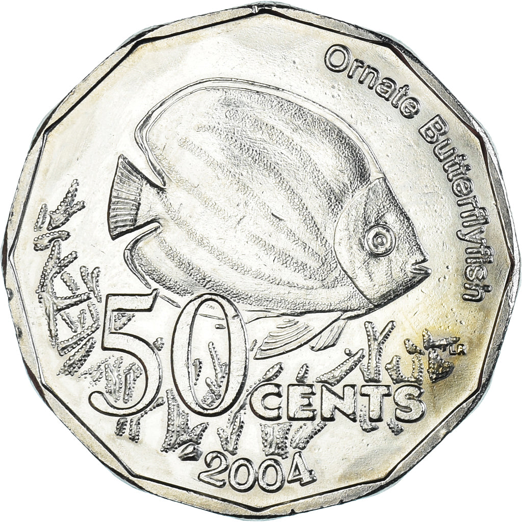 Coin, COCOS (KEELING) ISLANDS, 50 Cents, 2004, Roger Williams, Massachusetts