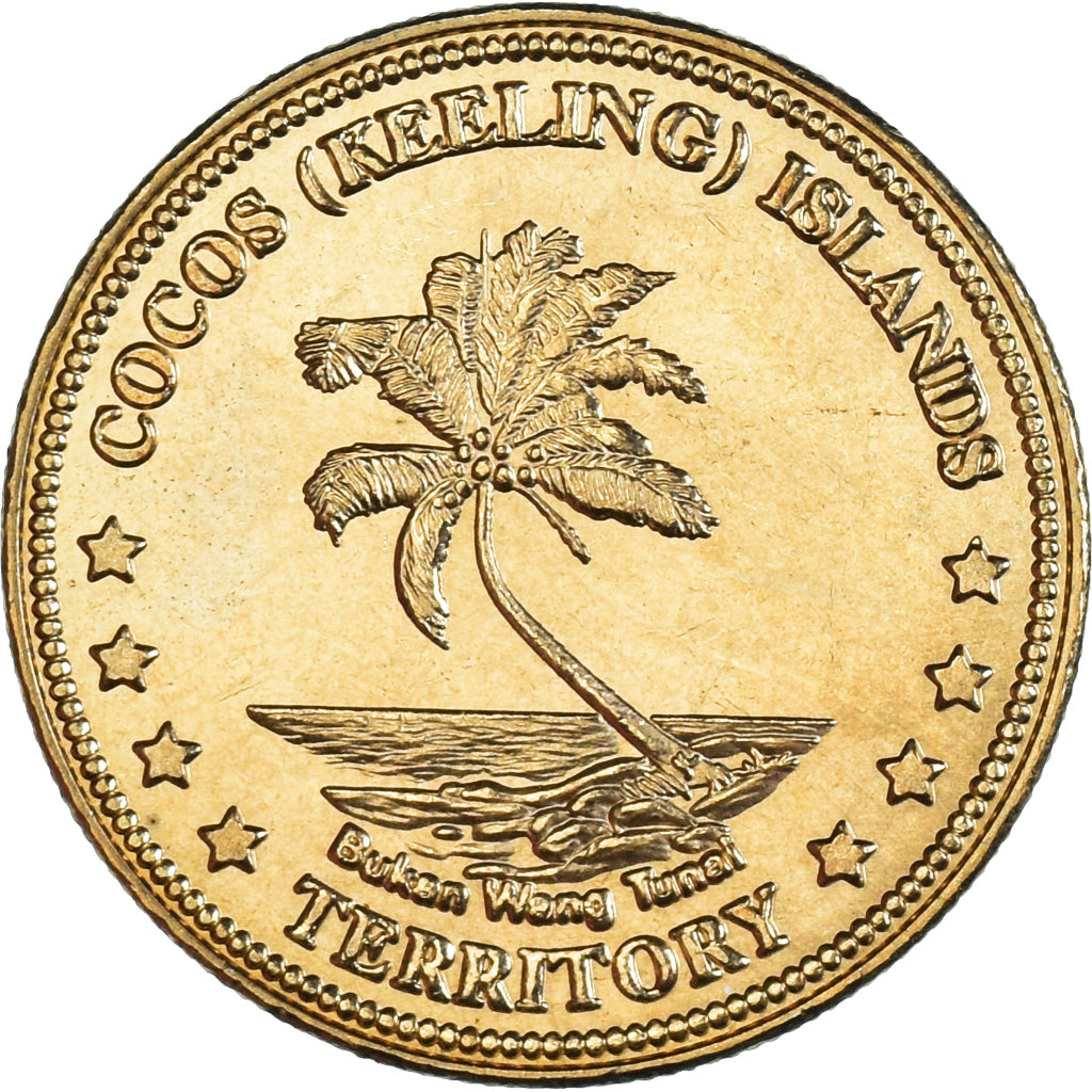 Coin, COCOS (KEELING) ISLANDS, Dollar, 2004, MS(63), laiton, KM:15