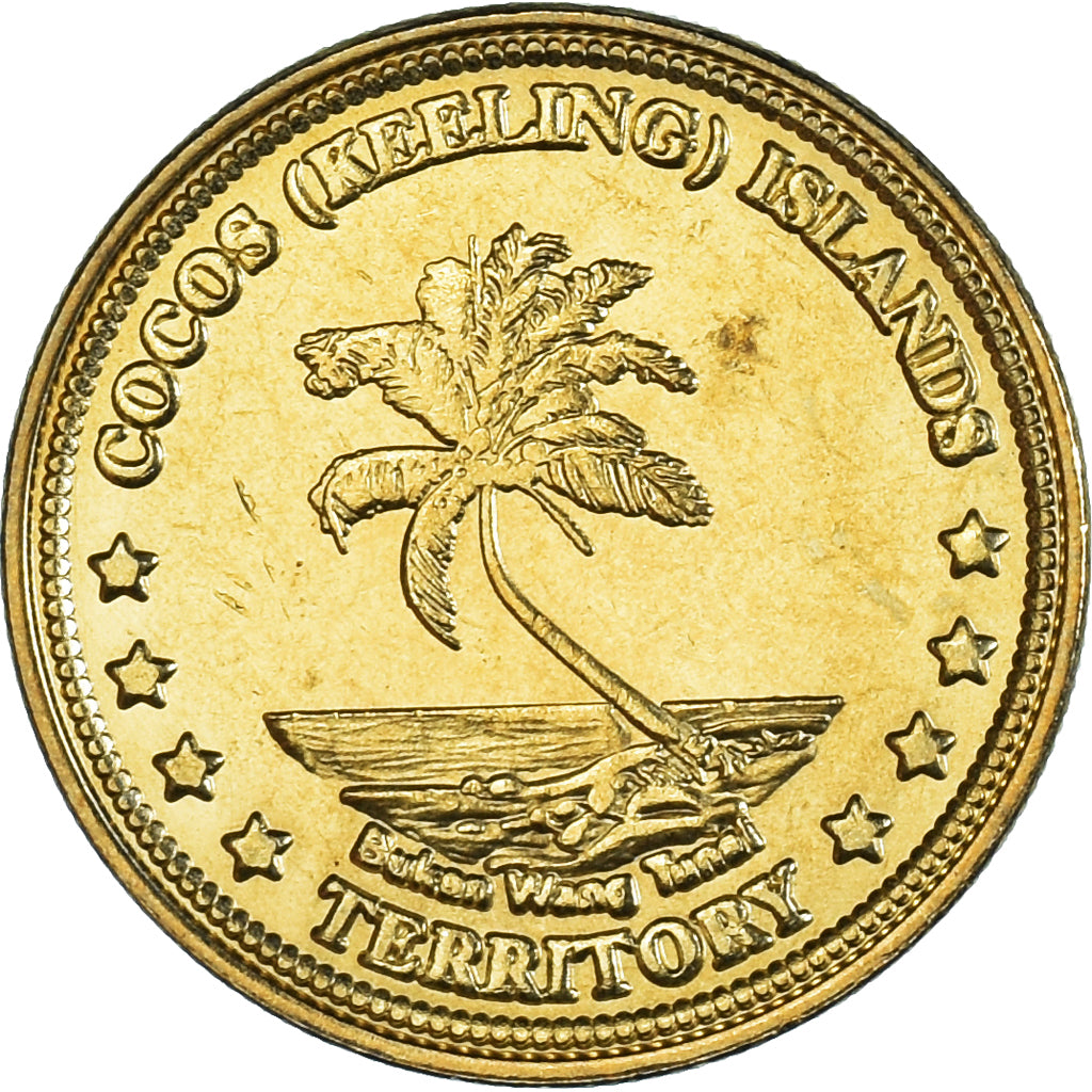 Coin, COCOS (KEELING) ISLANDS, 2 Dollars, 2004, MS(63), laiton, KM:16