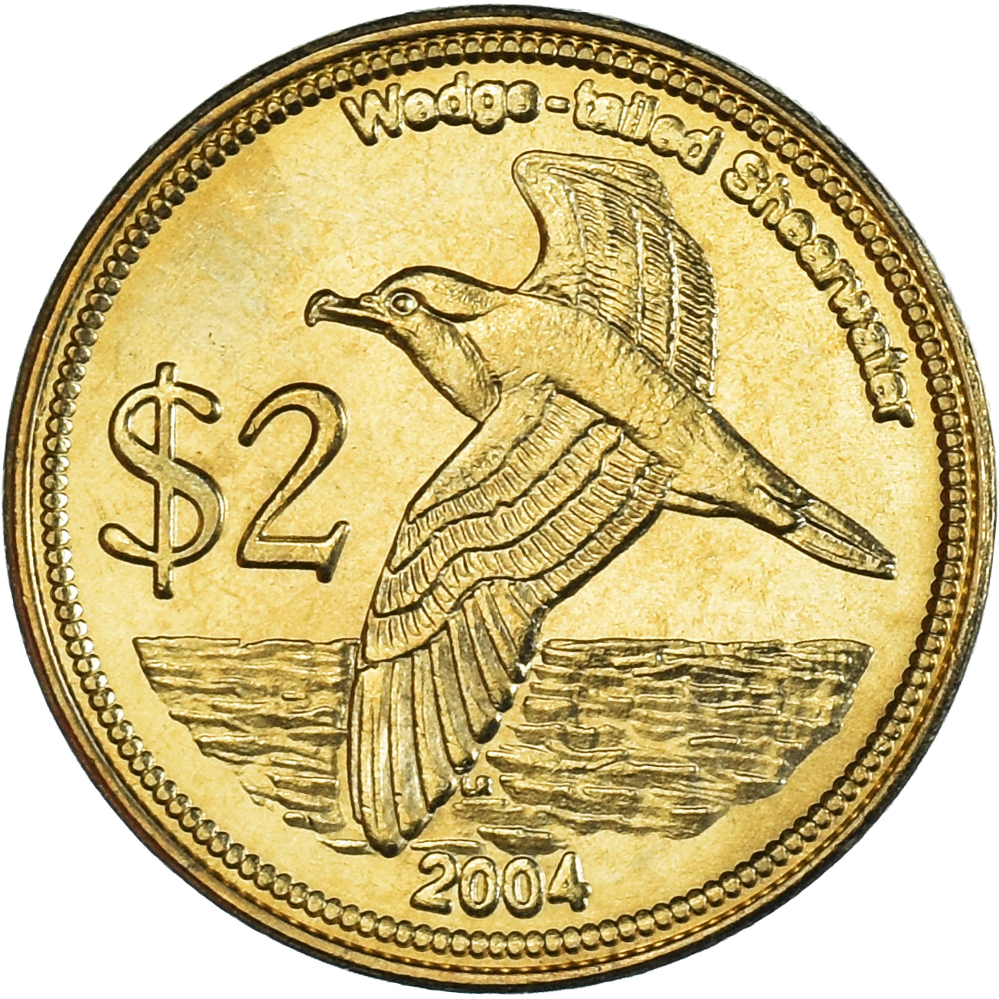 Coin, COCOS (KEELING) ISLANDS, 2 Dollars, 2004, MS(63), laiton, KM:16