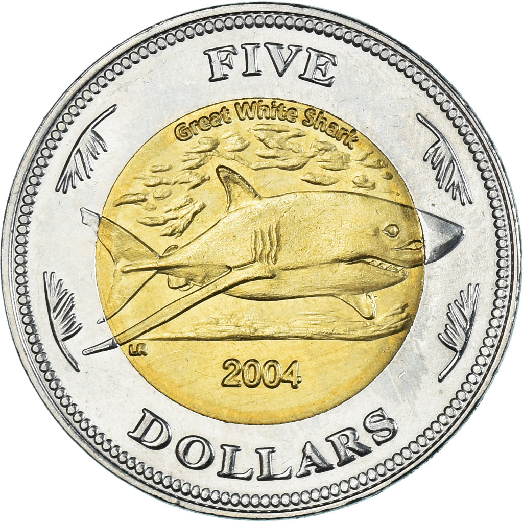 Coin, COCOS (KEELING) ISLANDS, 5 Dollars, 2004, MS(63), Bi-Metallic