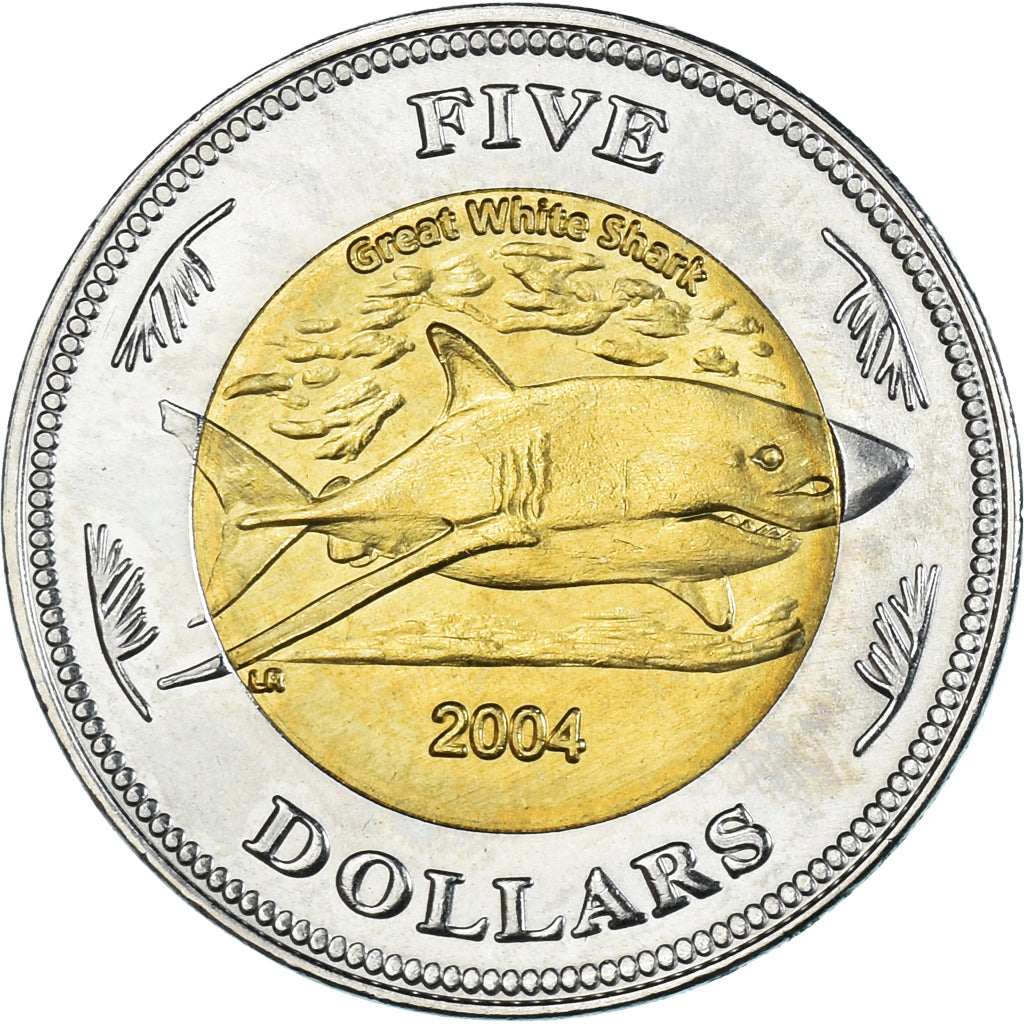 Coin, COCOS (KEELING) ISLANDS, 5 Dollars, 2004, MS(63), Bi-Metallic