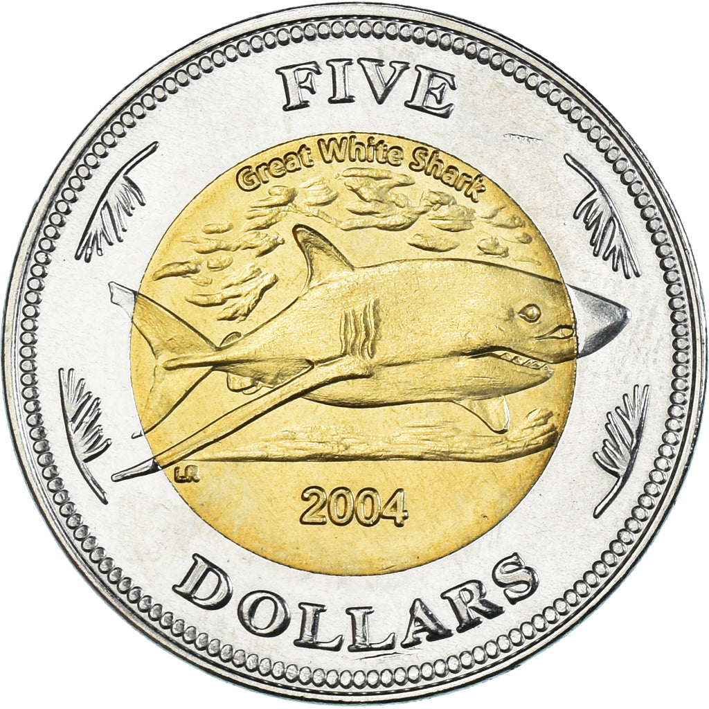 Moneda, COCOS (KEELING) ISLANDS, 5 Dollars, 2004, SC, Bimetálico