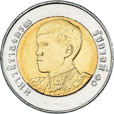 Monnaie, Thaïlande, 10 Baht, 2018-2021, Rama X 1st portrait, SPL, Bimetallic