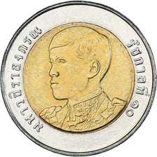 Münze, Thailand, 10 Baht, 2018-2021, Rama X 1st portrait, UNZ, Bi-Metallic