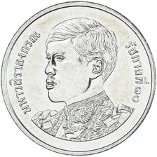 Moeda, Tailândia, Baht, 2018-2021, Rama X 1st portrait, MS(63), Aço Niquelado