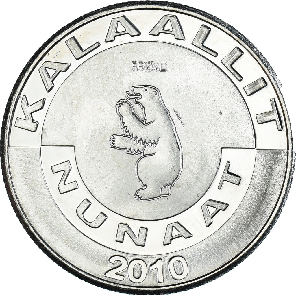 Münze, Groenland, 5 Kroner, 2010, KALAALLIT NUNAAT, STGL, Cupronickel