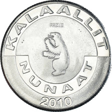 Moneta, Groenland, 5 Kroner, 2010, KALAALLIT NUNAAT, MS(65-70), Cupronickel