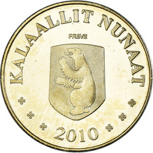 Monnaie, Groenland, 20 Kroner, 2010, Ours polaire et ourson., SPL, Laiton