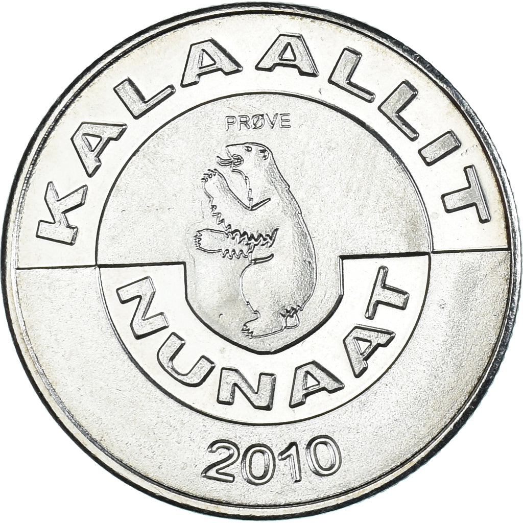 Coin, Groenland, 2 Kroner, 2010, Bœuf musqué., MS(63), Cupronickel