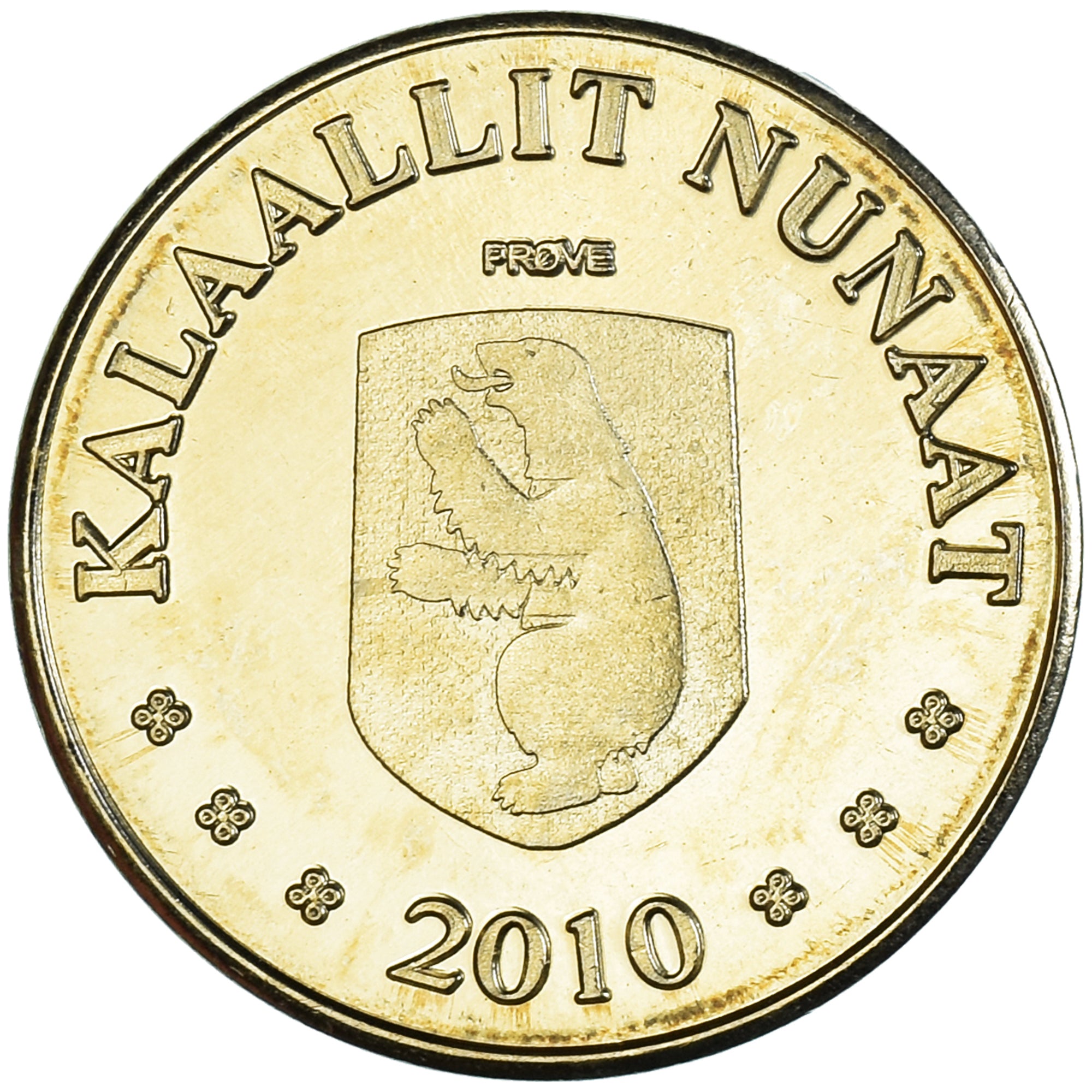 Coin, Groenland, 10 Kroner, 2010, Morse., MS(63), laiton