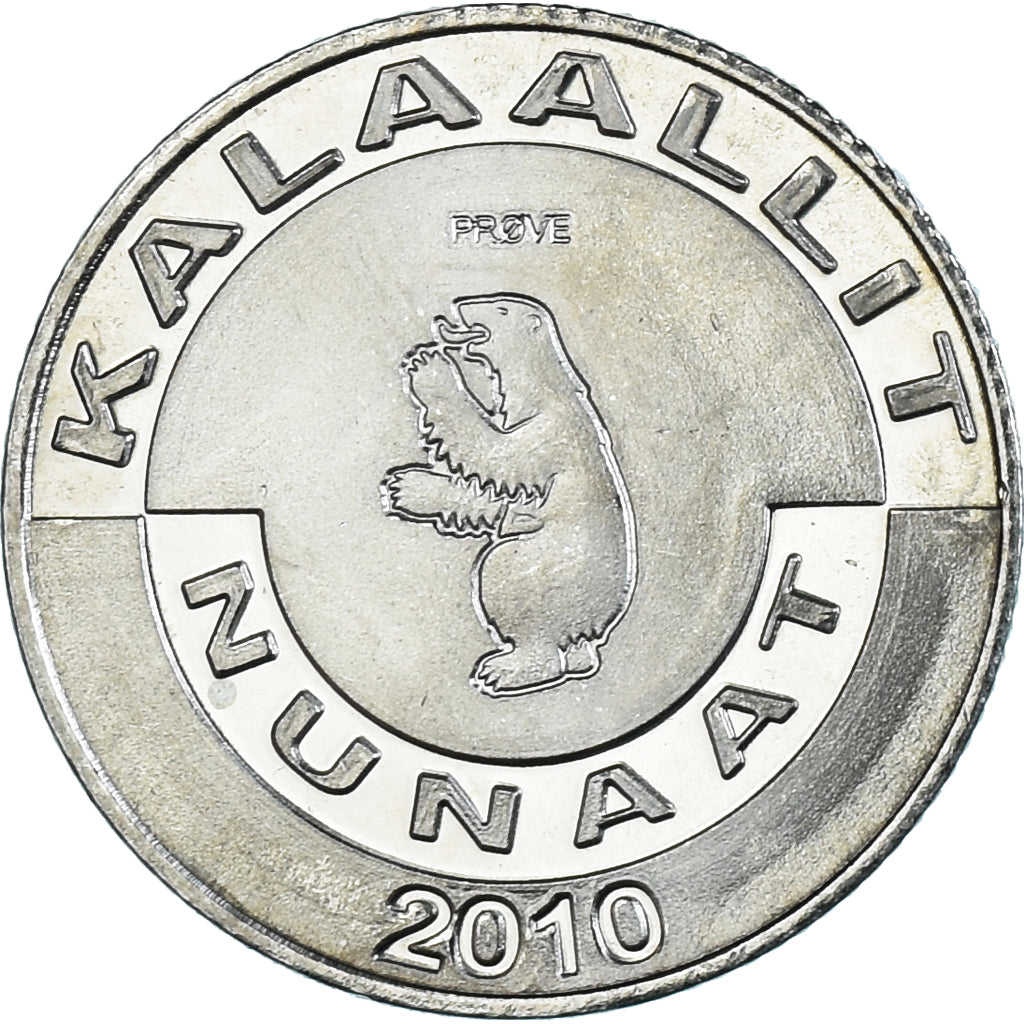 Munten, Groenland, Krone, 2010, Narval., UNC-, Cupronickel