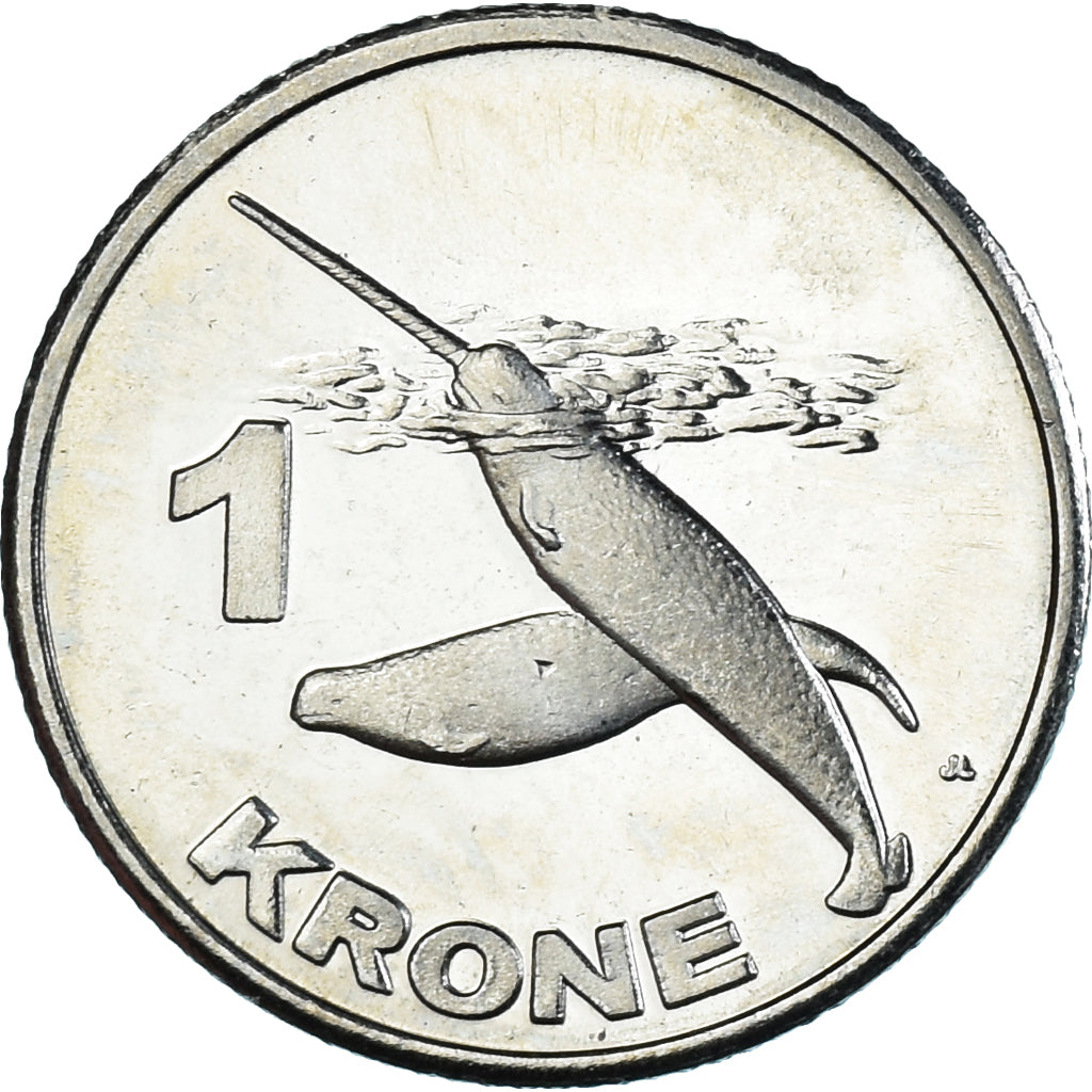 Munten, Groenland, Krone, 2010, Narval., UNC-, Cupronickel