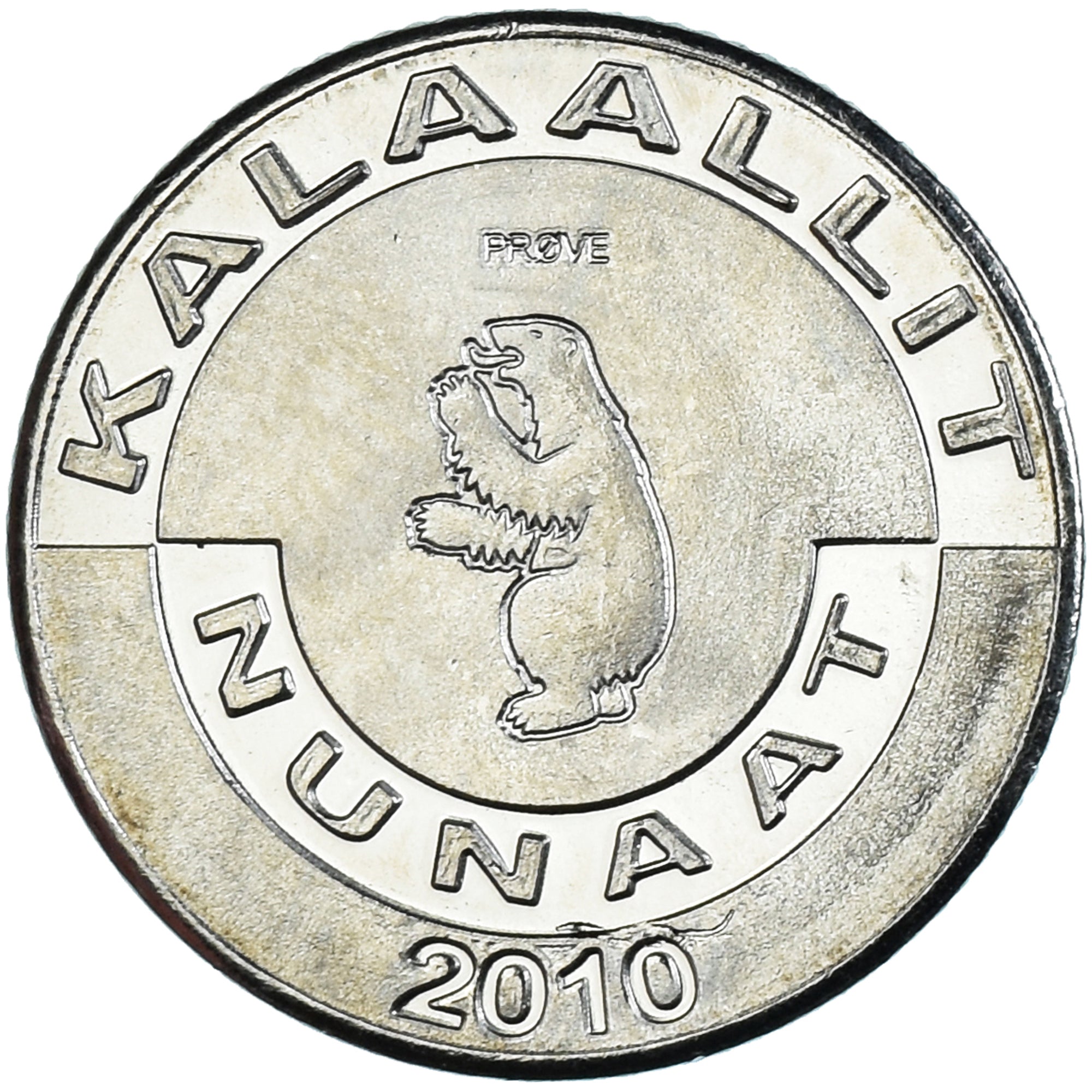 Coin, Groenland, Krone, 2010, Narval., MS(63), Cupronickel