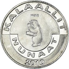 Coin, Groenland, Krone, 2010, Narval., MS(63), Cupronickel