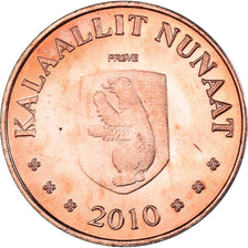 Münze, Groenland, 50 Öre, 2010, Renard polaire., UNZ, Cuivre